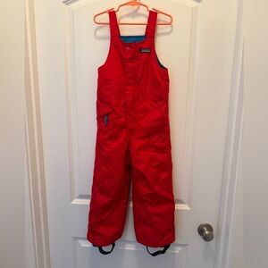Patagonia Kids Red Snow Bibs 4T